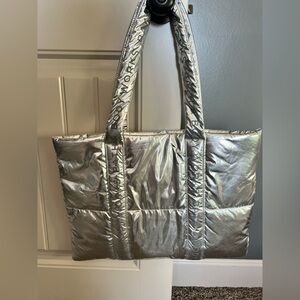 Bath and Body Works bag. NEW. Metallic silver.